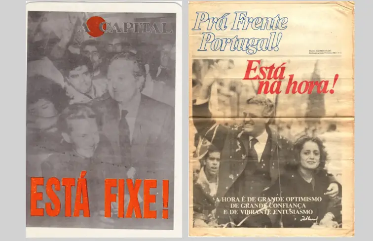 Capaz de jornais com Mário Soares e Freitas do Amaral